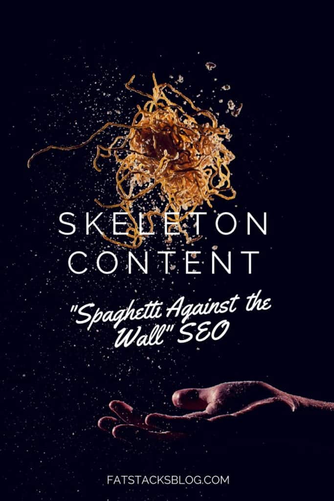 Spaghetti against the wall SEO