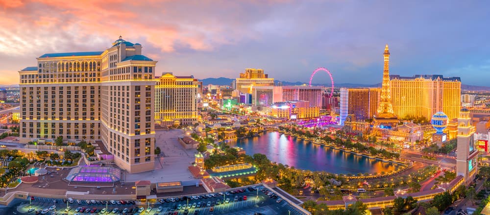 Las Vegas skyline at night