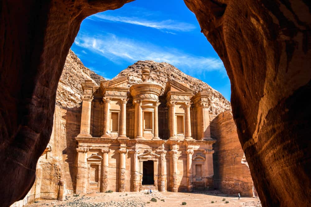 Monastery in the ancient city of Petra Jordan