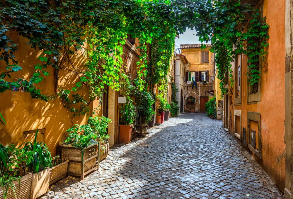 Old street in Trastevere, Rome