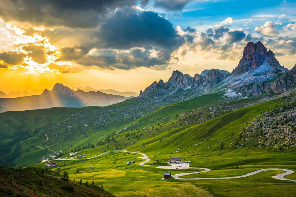 Photo of the Pass Giau in the Italian Alps