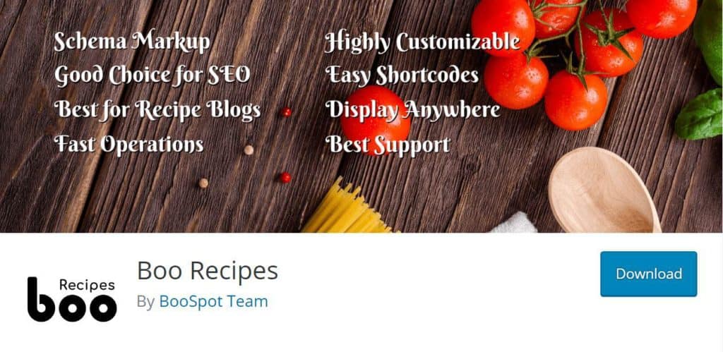 Boo Recipes WordPress Plugin