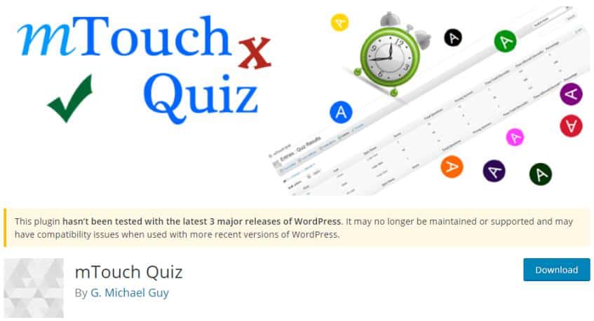 mTouch Quiz for WordPress Quizzes