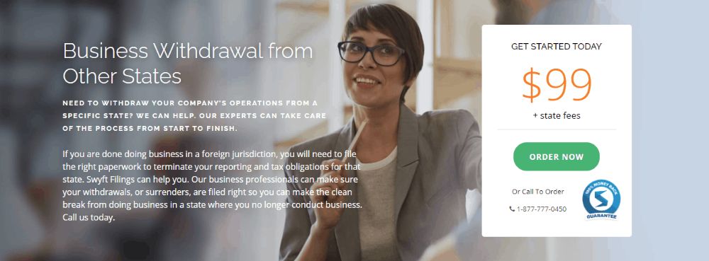Swyft Filings helps you with Withdrawal.