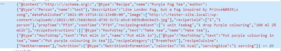 WP Recipe Maker automatic json ld generation