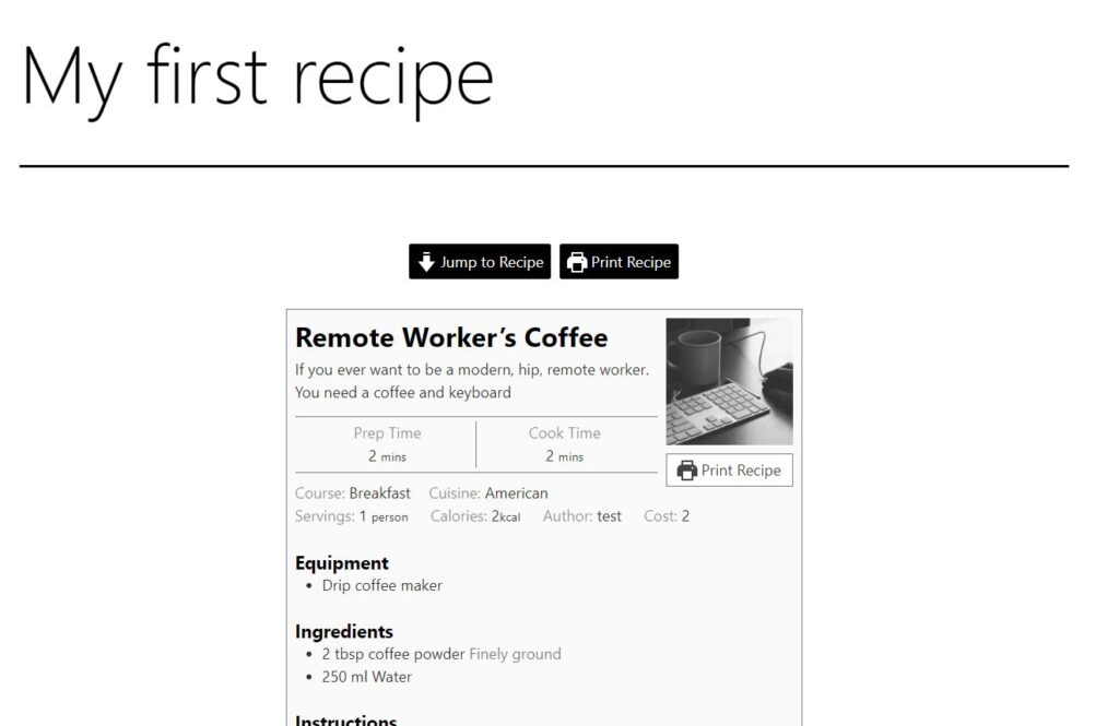 WP Recipe Maker recipe