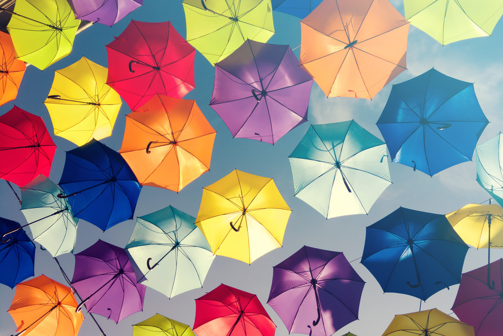 Colorful umbrellas