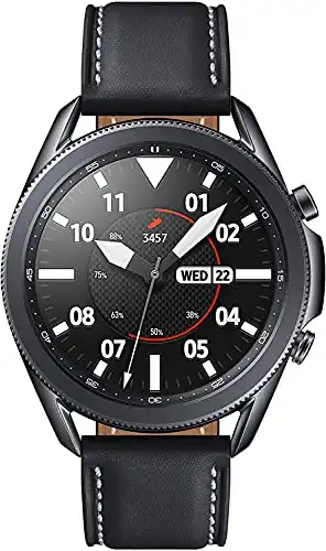 SAMSUNG Galaxy Watch 3 (45mm, GPS, Bluetooth) Smart Watch with Advanced Health Monitoring, Fitness Tracking, and Long lasting Battery - Mystic Black (US Version)